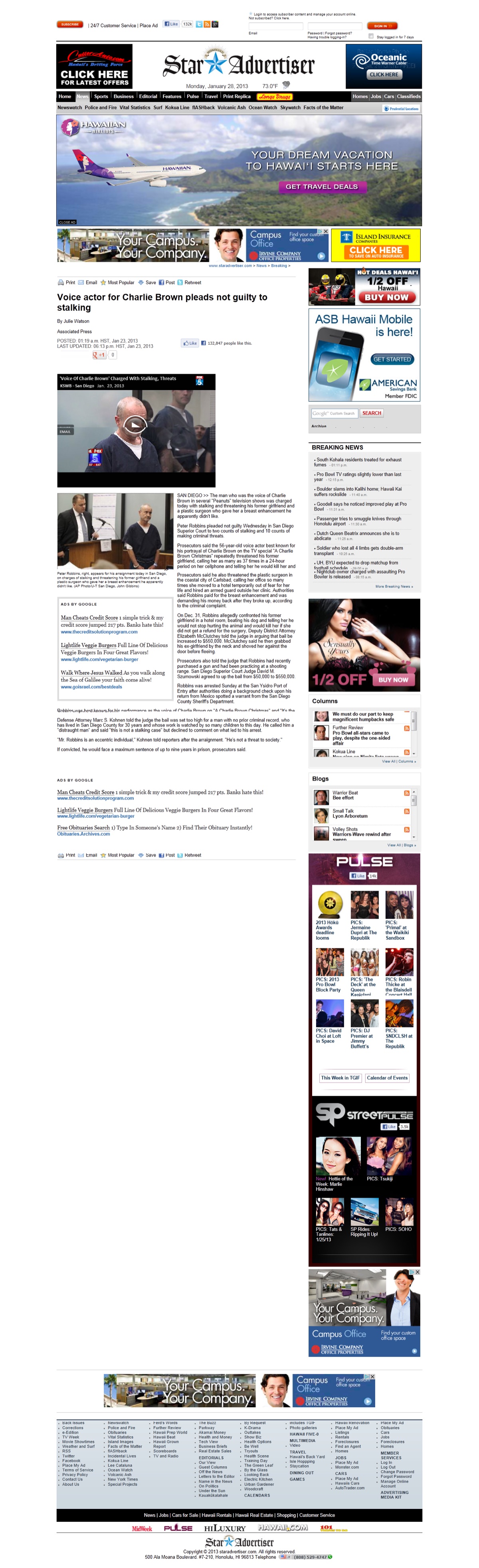 Honolulu Star-Advertiser: Honolulu Star-Advertiser coverage