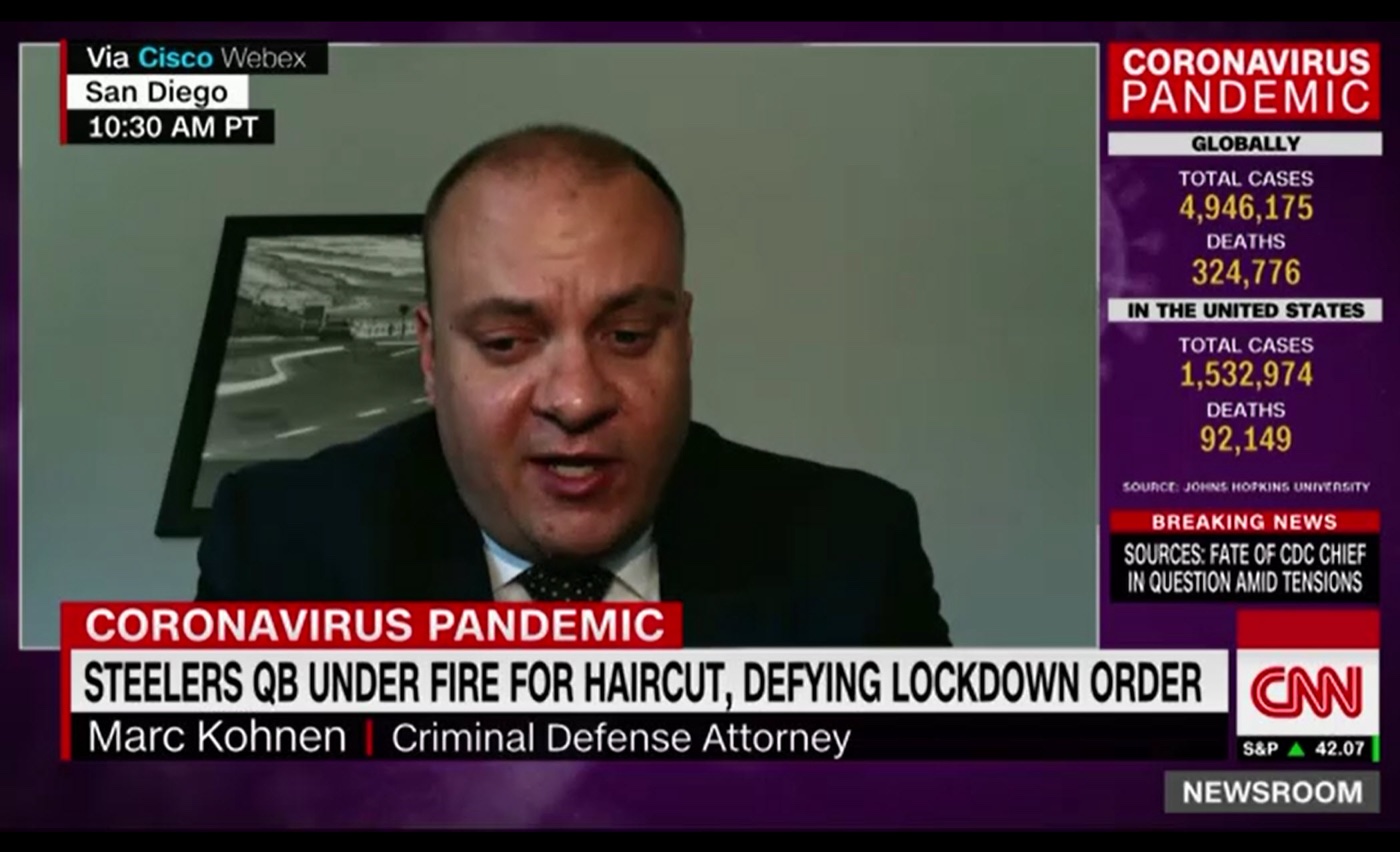 San Diego criminal defense attorney Marc Kohnen interviewed on CNN Newsroom
